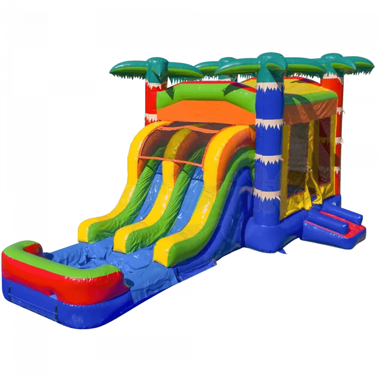 Rainbow bounce house combo rental in Tulsa, Oklahoma