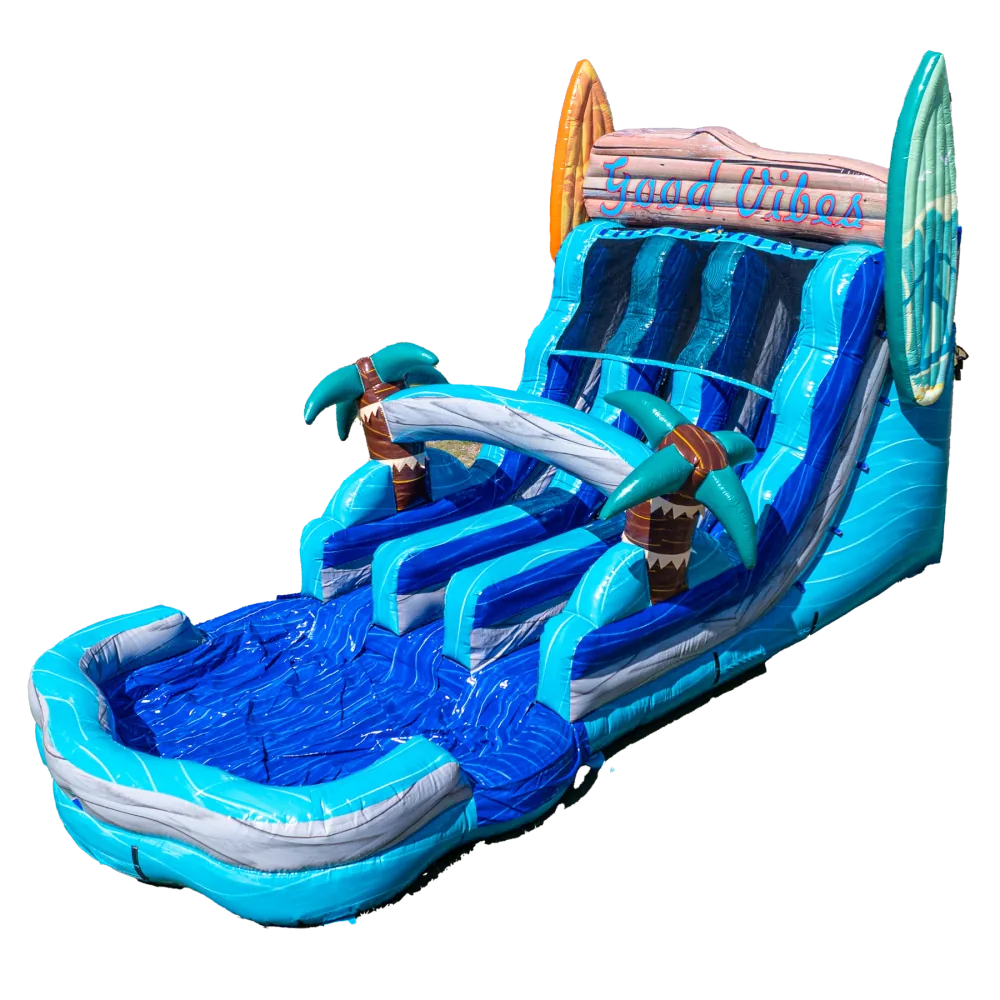 Good Vibes inflatable water slide rental in Tulsa, Oklahoma